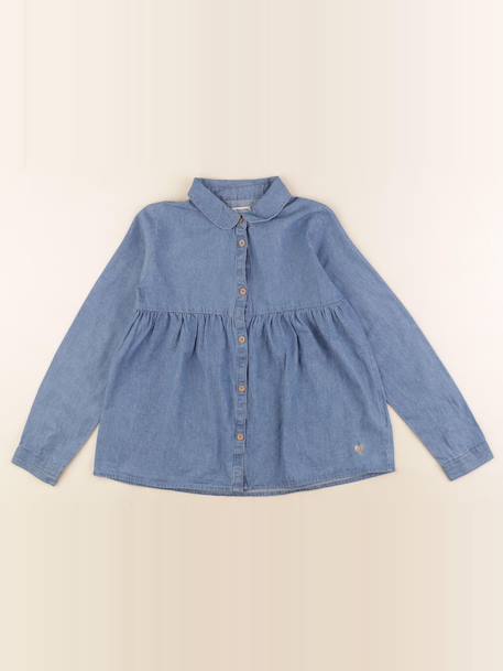 Blouse - 10 ans Bleu, or 1 - vertbaudet enfant 