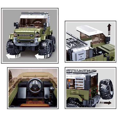 Model bricks - suv d'attaque anglais Vert 5 - vertbaudet enfant 