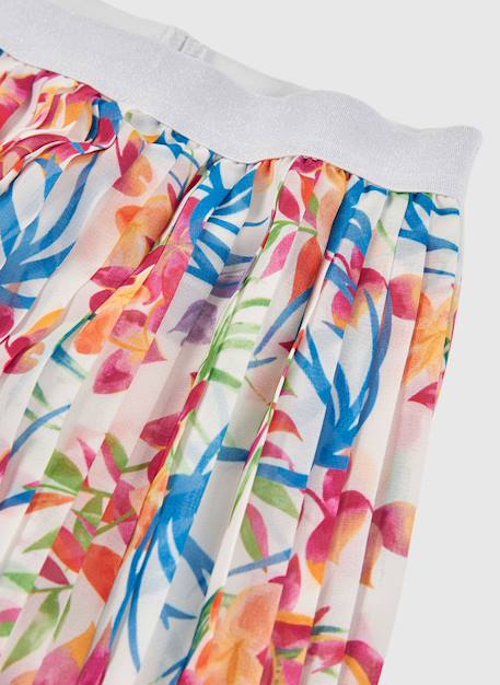 Pantalon fille imprimé feuilles évasé Multicolore 3 - vertbaudet enfant 