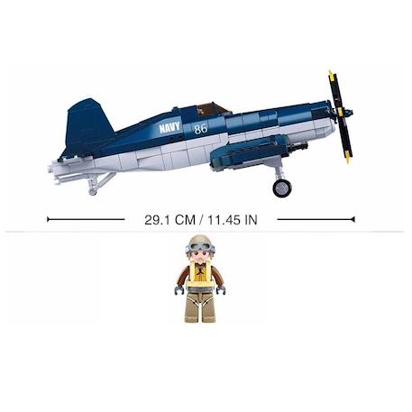 Army wwii - avion chasseur f4u Bleu 5 - vertbaudet enfant 
