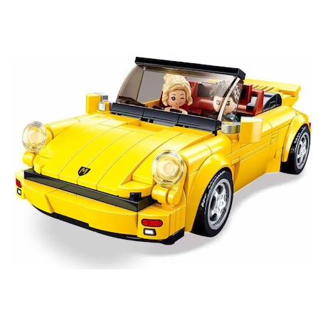 Model bricks - voiture de sport allemande jaune Jaune 2 - vertbaudet enfant 