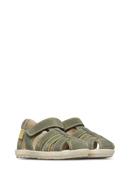Sandales semi see Marron-sage+Vert-jaune 7 - vertbaudet enfant 