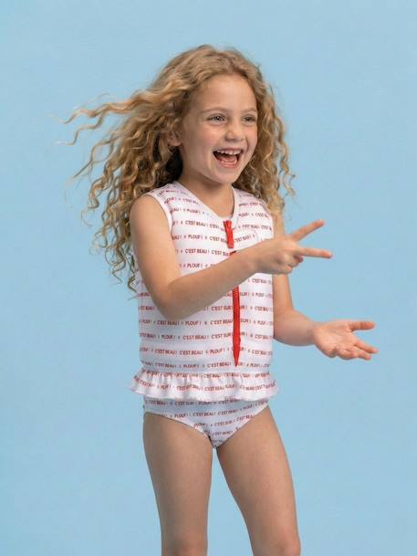 Maillot de bain flottant enfant - butterfly Blanc / rouge 3 - vertbaudet enfant 