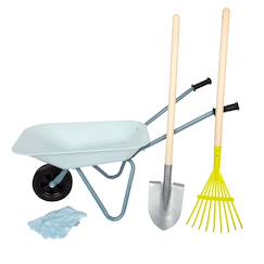 -Kit d'outils de jardinage avec brouette