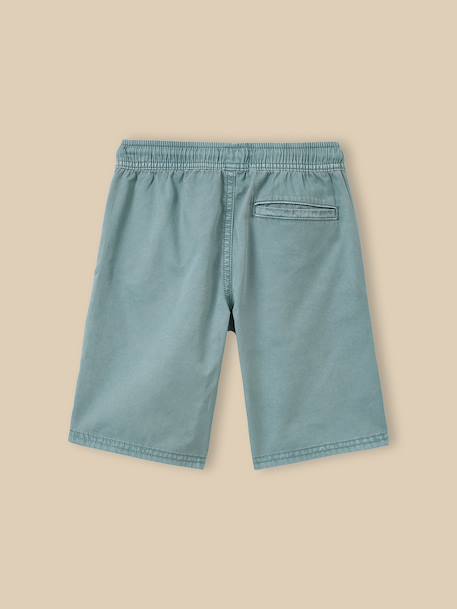Bermuda taille élastiquée garçon Aqua+Beige 2 - vertbaudet enfant 