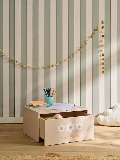 Table d'activités avec coffre de rangement beige+rose 10 - vertbaudet enfant 