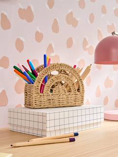 Chambre et rangement-Rangement-Bac, boite, panier de rangement-Pot crayons corde de papier arc-en-ciel