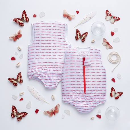 Maillot de bain flottant enfant - butterfly Blanc / rouge 4 - vertbaudet enfant 