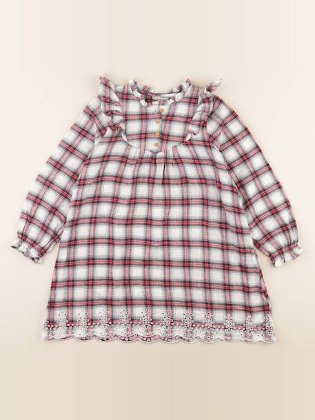 Robe - 8 ans Blanc, rouge 1 - vertbaudet enfant 