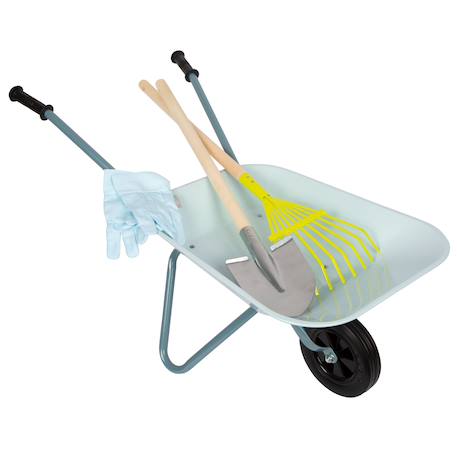 Kit d'outils de jardinage avec brouette Bleu 3 - vertbaudet enfant 