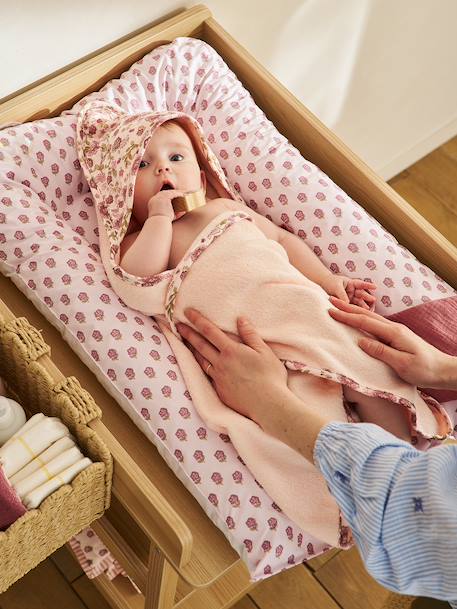 Cape de bain et gant LATIKA rose imprimé 4 - vertbaudet enfant 
