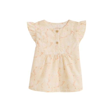 Blouse bébé en popeline poésie d'été Vanille 2 - vertbaudet enfant 
