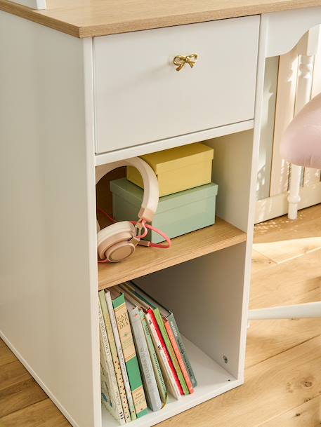 Bureau enfant bois avec rangements SOFIA écru 5 - vertbaudet enfant 