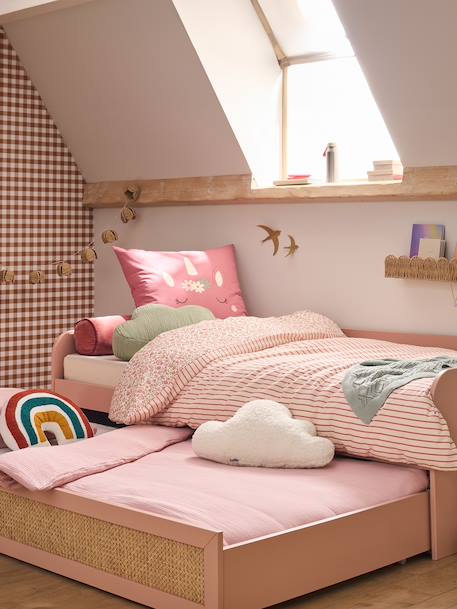 Lit enfant gigogne POESIE 90x190cm rose 4 - vertbaudet enfant 