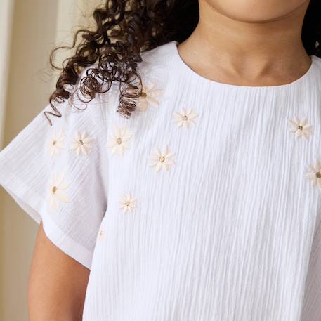 Robe enfant poésie d'été Blanc 6 - vertbaudet enfant 