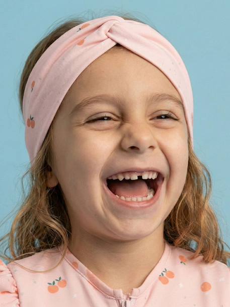 Bandeau de tête coloré Jaune citron+Orange clémentine+Rose pâle 6 - vertbaudet enfant 