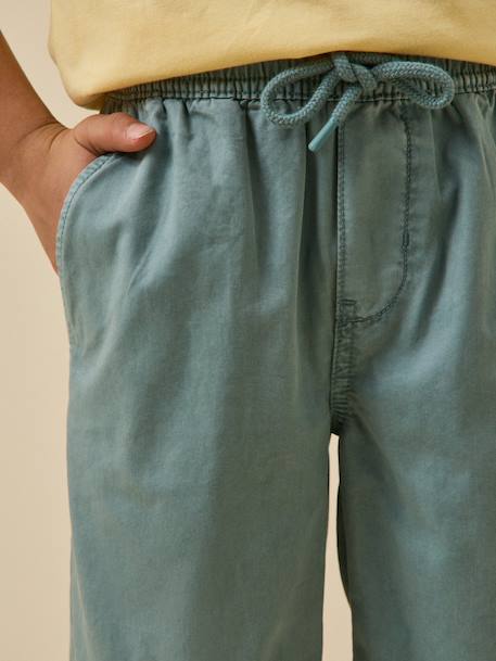 Bermuda taille élastiquée garçon Aqua+Beige 3 - vertbaudet enfant 