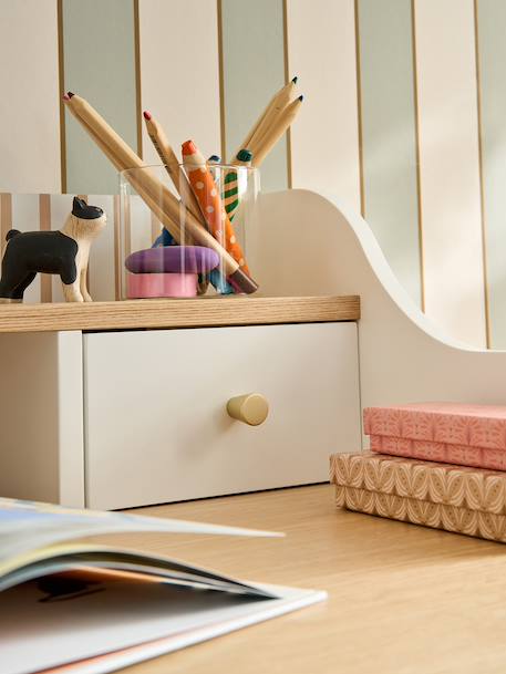 Bureau enfant bois avec rangements SOFIA écru 4 - vertbaudet enfant 