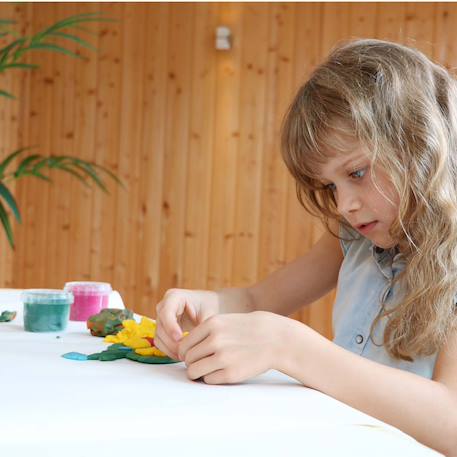 Pâte à modeler 'yuki' naturelle & vegan bio set de 4 pots Multicolore 4 - vertbaudet enfant 