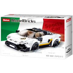 Jouet-Jeux d'imagination-Model bricks - super voiture italienne blanche