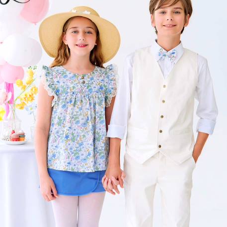 Jupe short    portefeuille   jade Bleu ciel 5 - vertbaudet enfant 