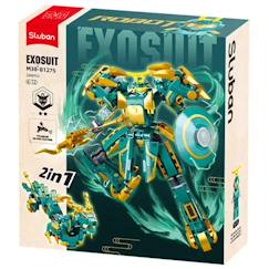 Jouet-Jeux d'imagination-Robot mecha 2 en 1 vert jaune