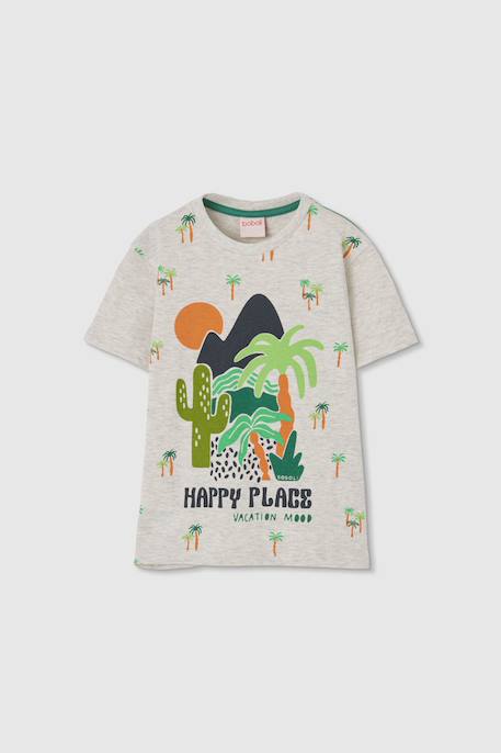 Ensemble enfant t-shirt et pantalon en coton Gris 3 - vertbaudet enfant 