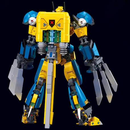 Robot super pr mecha jaune bleu Jaune 5 - vertbaudet enfant 