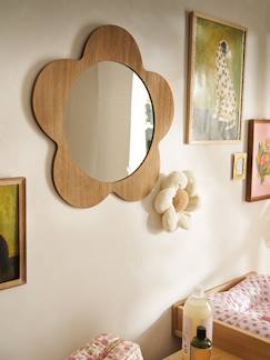 Linge de maison et décoration-Décoration-Cadre, affiche, pêle-mêle-Miroir mural bois forme fleur