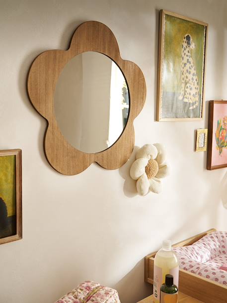 Miroir mural bois forme fleur bois 1 - vertbaudet enfant 