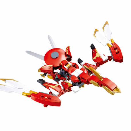 Robot mecha 2 en 1 rouge blanc Rouge 3 - vertbaudet enfant 