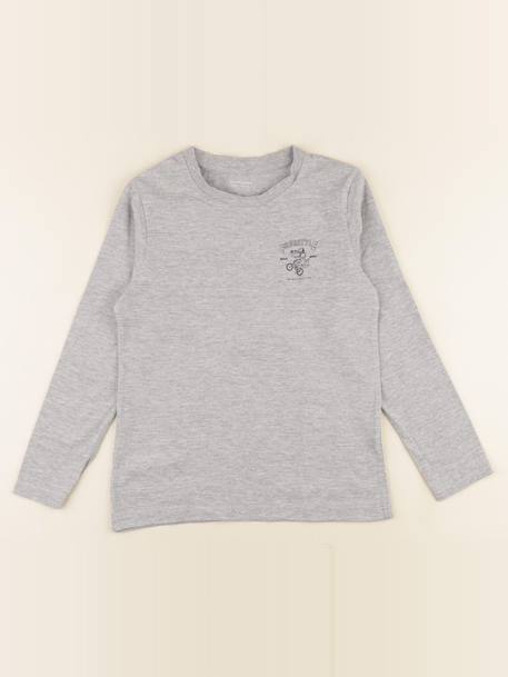 Tee-shirt - 8 ans Gris 1 - vertbaudet enfant 