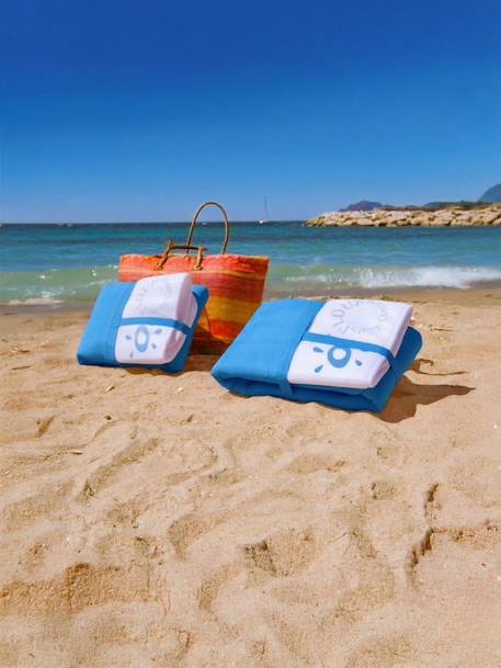 Matelas de plage flottant 2 en 1 Bleu ciel+Rose pâle 3 - vertbaudet enfant 