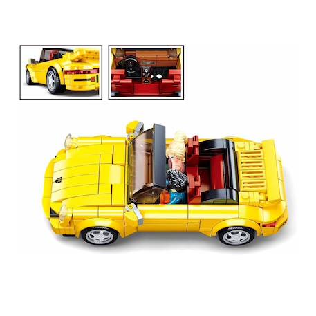 Model bricks - voiture de sport allemande jaune Jaune 4 - vertbaudet enfant 