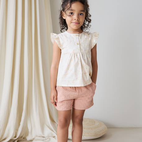 Blouse bébé en popeline poésie d'été Vanille 6 - vertbaudet enfant 