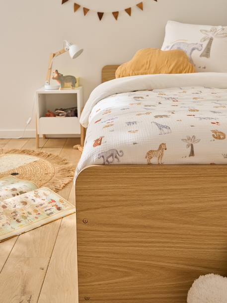 Lit enfant coffre rangement bois 90x190cm blanc 4 - vertbaudet enfant 