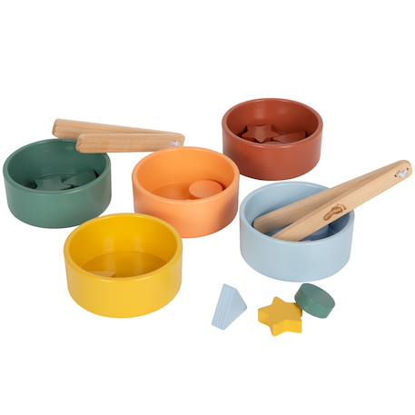 Jeu de tri montessori avec pince Beige 1 - vertbaudet enfant 