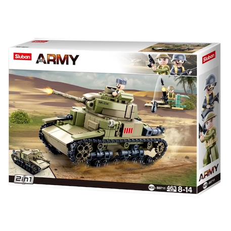Army wwii - char d'assaut italien 2 en 1 Vert 1 - vertbaudet enfant 