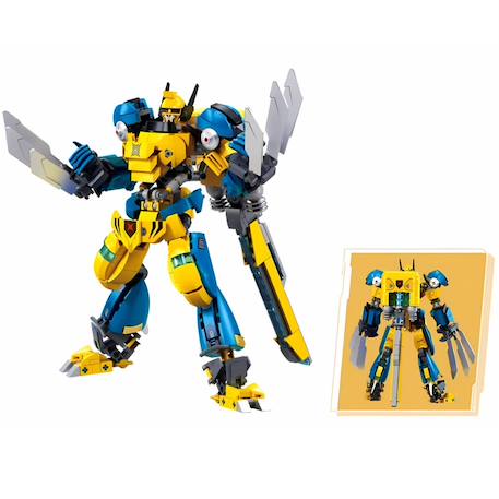 Robot super pr mecha jaune bleu Jaune 4 - vertbaudet enfant 