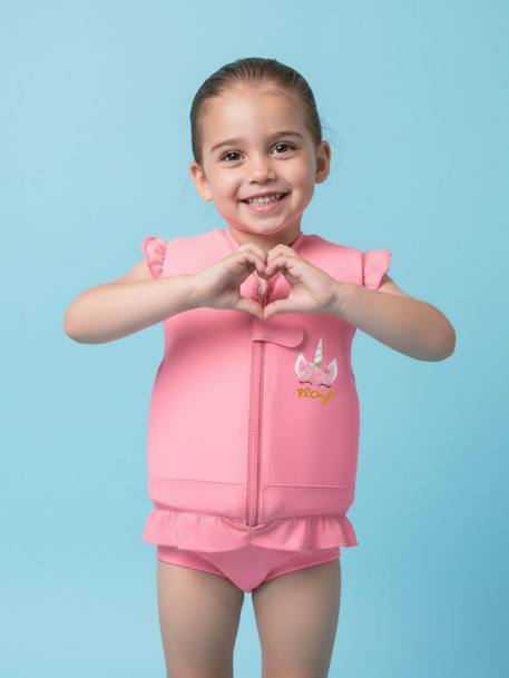Fille-Maillot de bain-Maillot une pièce-Maillot de bain flottant enfant - rosy
