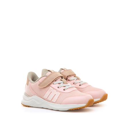 Sneakers filles textile lacets- fermeture adhésive Pink 5 - vertbaudet enfant 