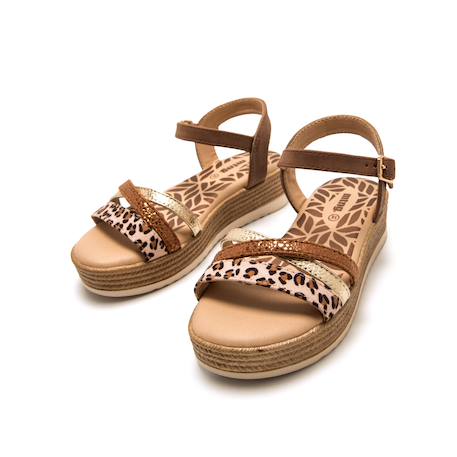 Sandales filles synthétique boucle Black+Brown 9 - vertbaudet enfant 