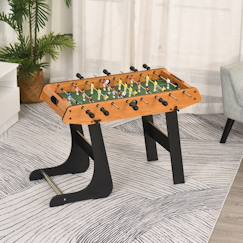 Jouet-Baby-foot table de babyfoot pliable dim. 98l x 42l x 62h cm 2 balles fournies mdf