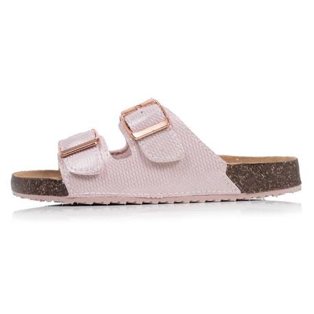 Sandales de plage à doubles brides - semelle confortable et légère Camo+Marine surpiqûre+Multico+Rose 21 - vertbaudet enfant 
