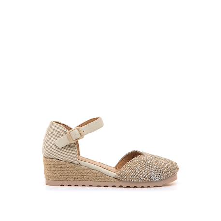 Sandales compensées filles synthétique boucle Grey+Yellow 1 - vertbaudet enfant 