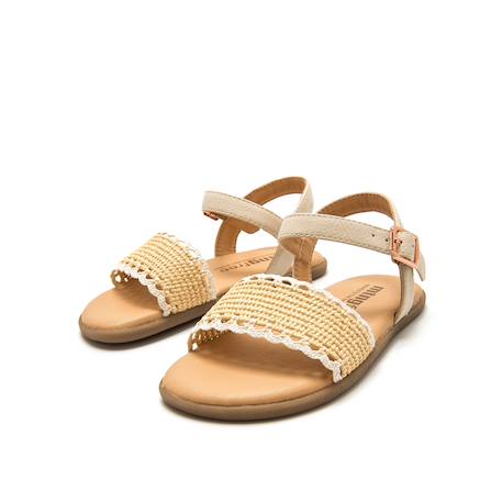 Sandales filles synthétique boucle barefoot Beige 6 - vertbaudet enfant 