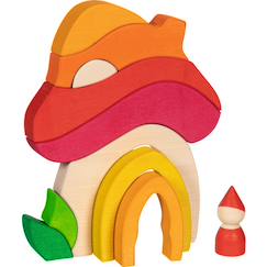 Jouet-Jeu de construction maison champignon