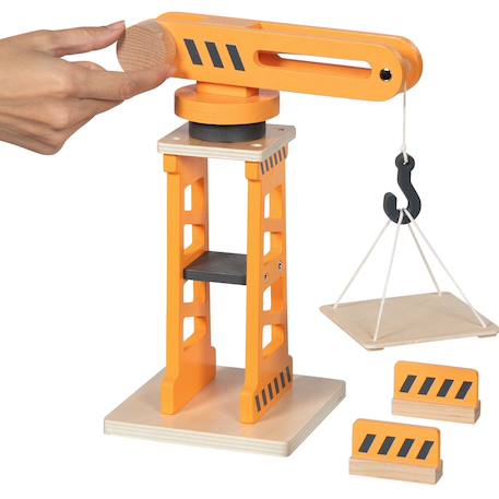 Grue pivotante en bois Orange 5 - vertbaudet enfant 