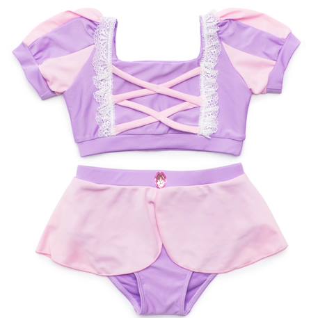 Maillot de bain 2 pièces fille princesse uv upf 50+ Violet 2 - vertbaudet enfant 