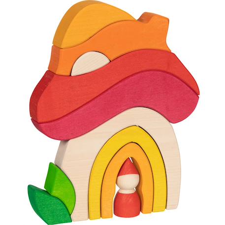 Jeu de construction maison champignon Rouge 3 - vertbaudet enfant 